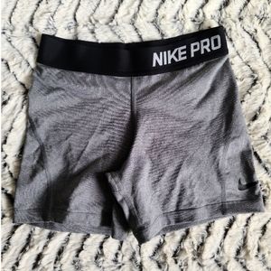 Grey Nike Pro Shorts